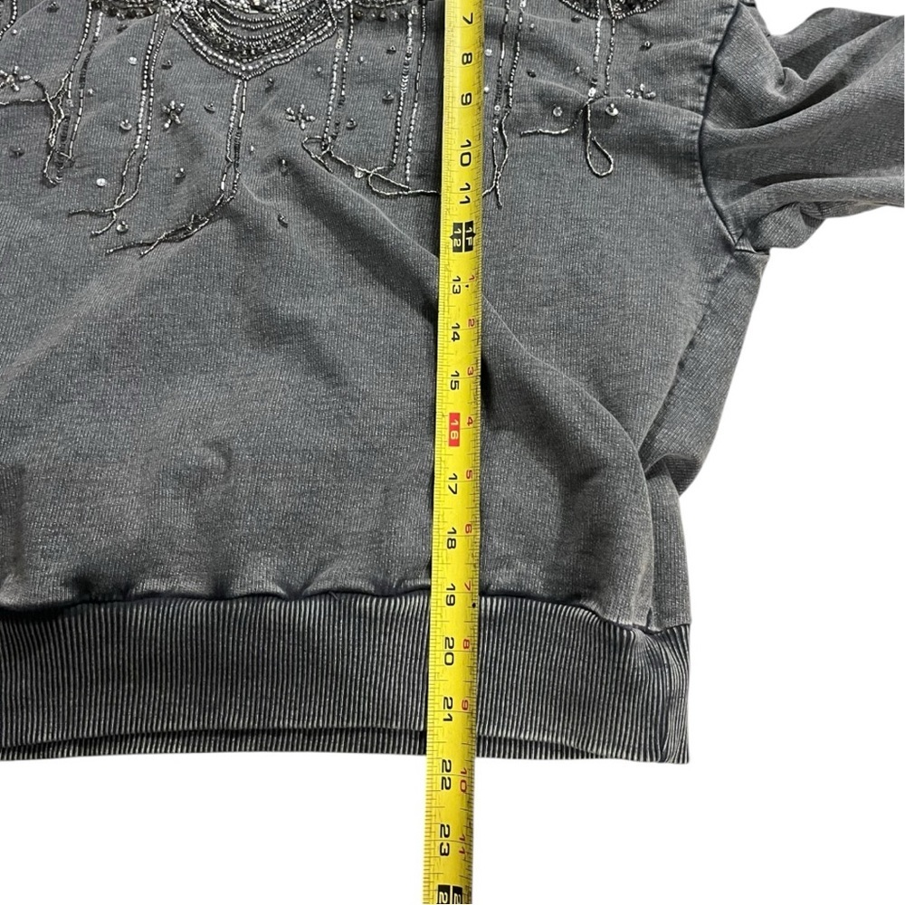 Pilcro Embellished Beaded Graphic Sweatshirt - Picture 8 of 8